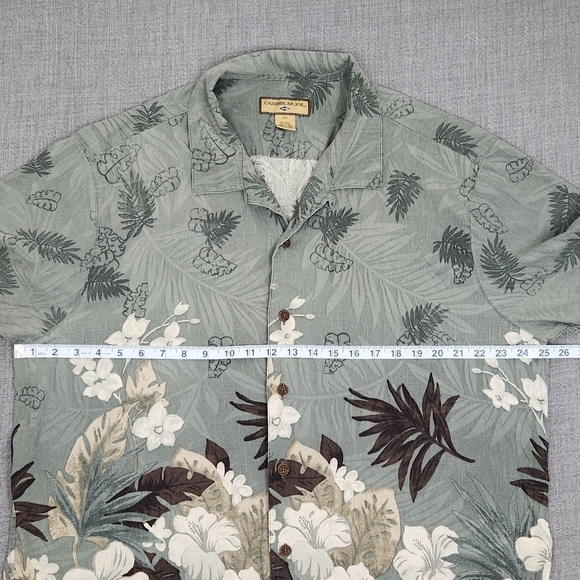 Caribbean Joe 100% Silk Hawaiian Button Down Floral Printed Shirt. Size XXL - Picture 5 of 7